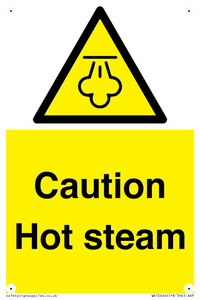 Caution Hot steam